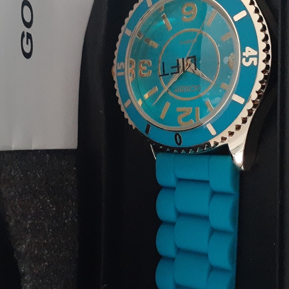 GOSSIP TURQUOISE SILICONE STRAP WATCH - Picture 3 of 7